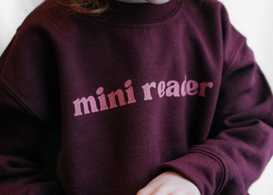 Mini Reader Sweatshirt - Maroon