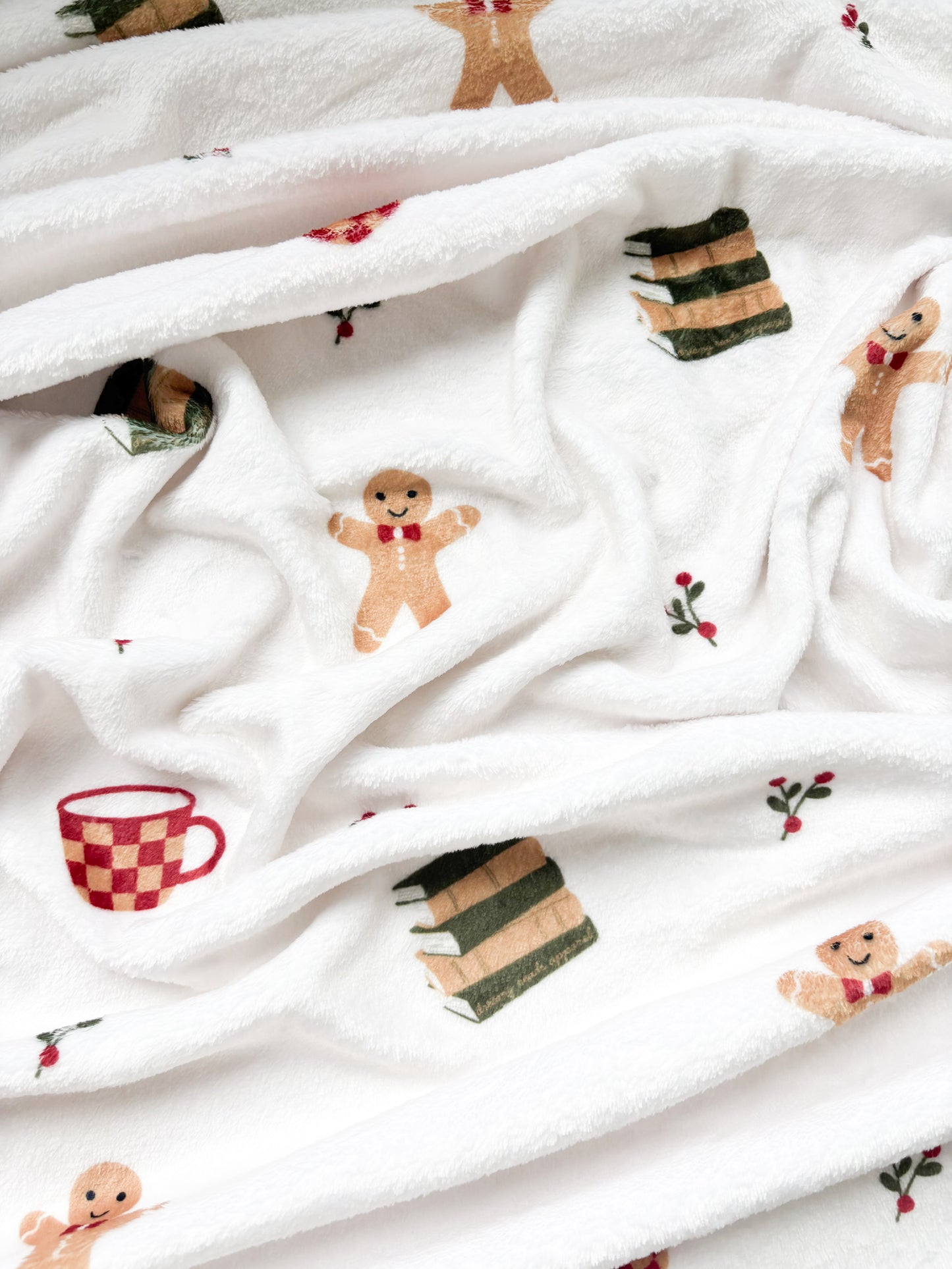 Festive Bookish Throw Blanket