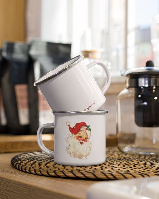 Santa Enamel Mug